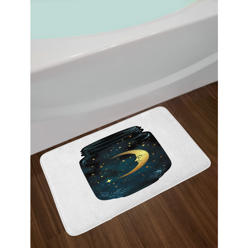 Crescent and Stars in Wish Jar Bath Mat