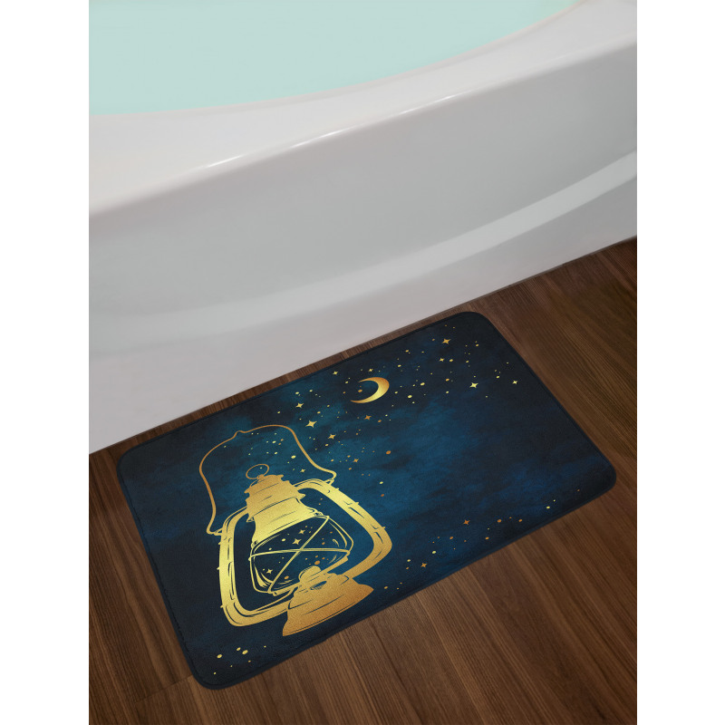 Magic Oil Lantern at Night Bath Mat