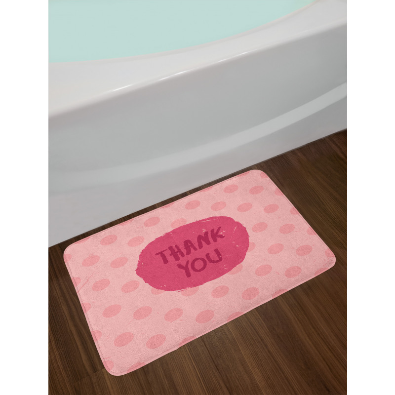 Thank You Wording Bath Mat