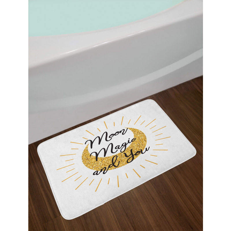 Lover Text Moon Magic and You Bath Mat