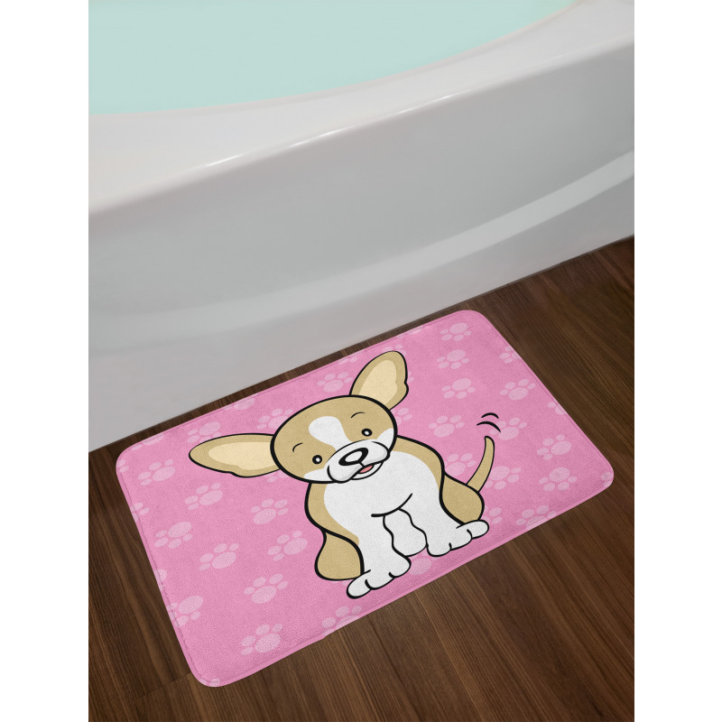 Cartoon of Dog Bath Mat