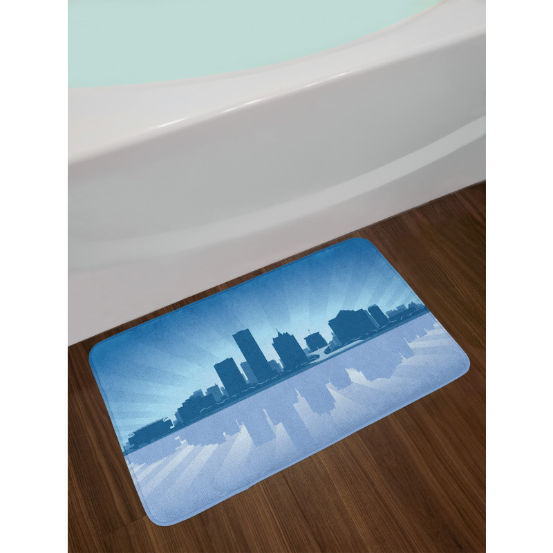 Retro Milwaukee Skyline Bath Mat