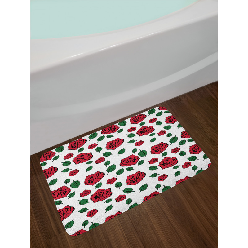 Romance Floral Doodle Bath Mat