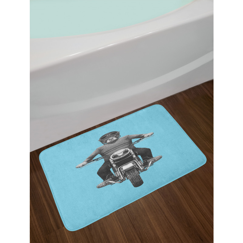 Dog Breed Riding Scooter Bath Mat