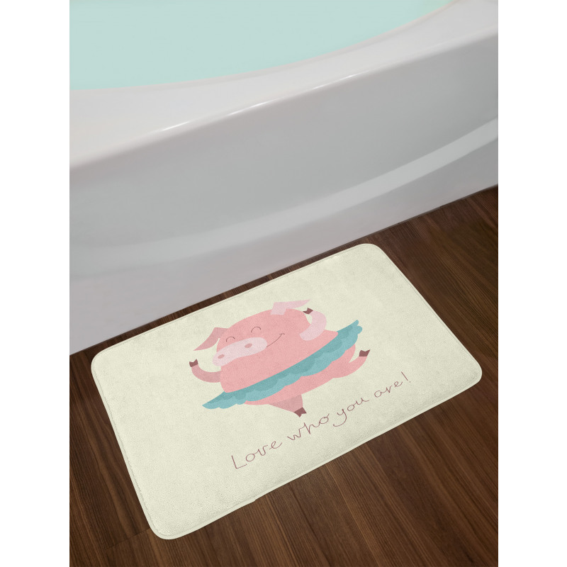 Love Who You Are with Ballerina Bath Mat