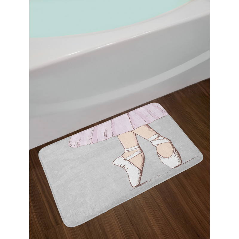 Legs Standing in Balance Bath Mat