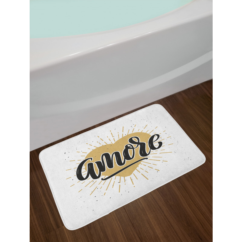 Calligraphy with Heart Bath Mat