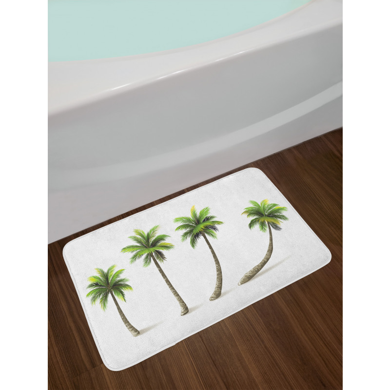 Different Sized Tropical Trees Bath Mat