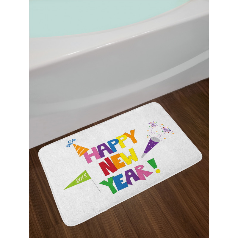 Bubbly Square Font Bath Mat