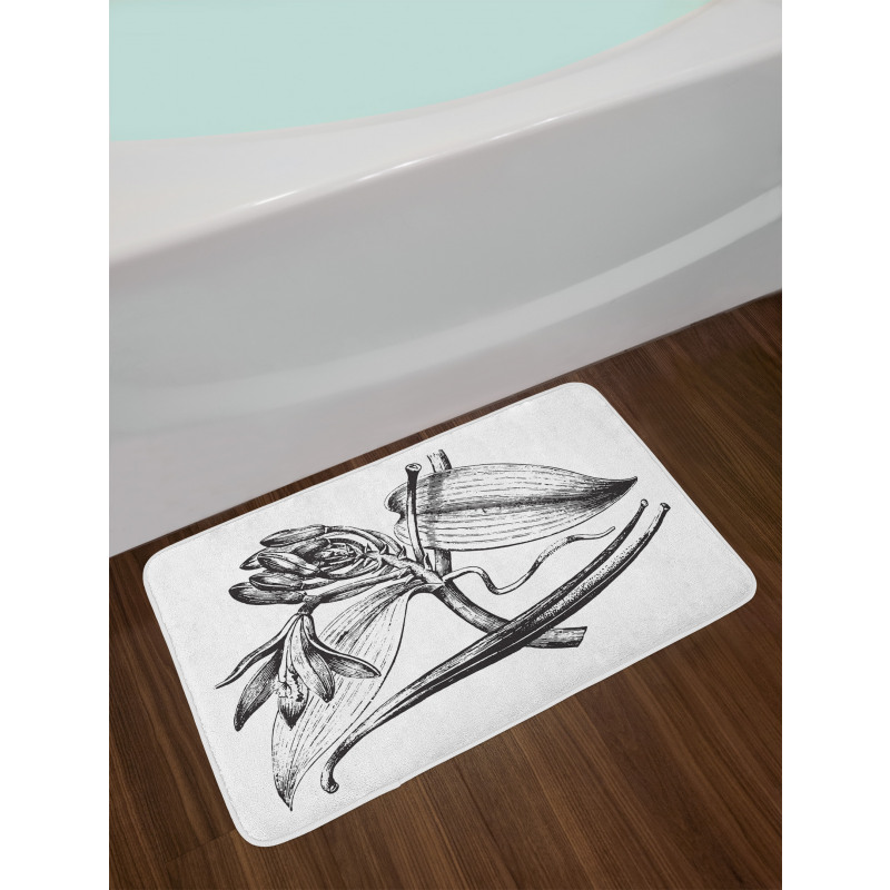 Vintage Engraved Flower Art Bath Mat