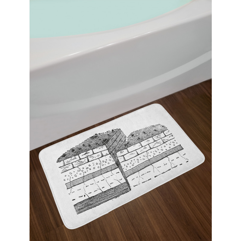 Rock Formation Theme School Bath Mat