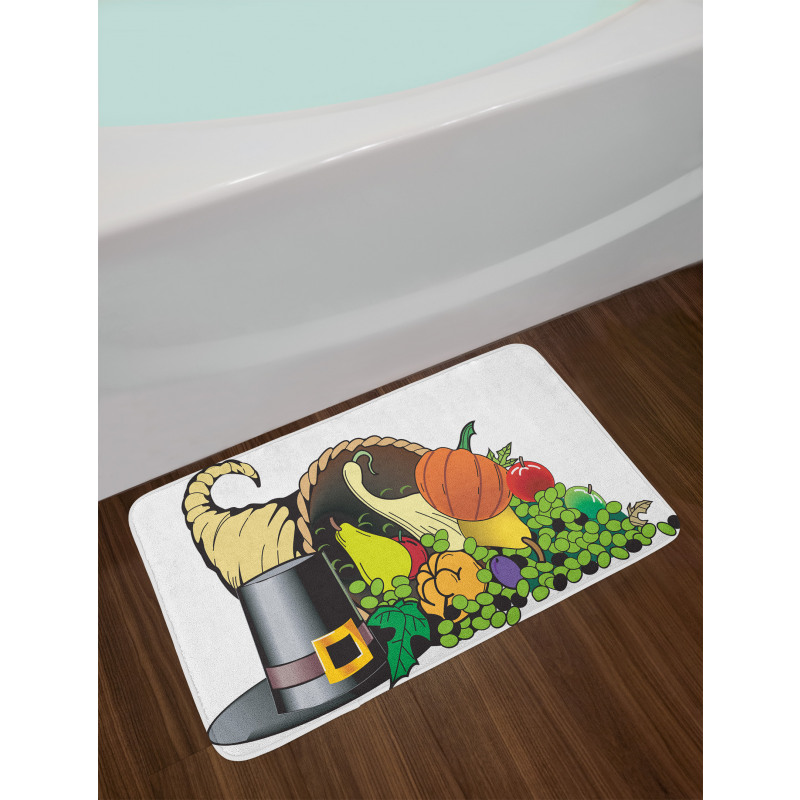 Cornucopia Motif Bath Mat