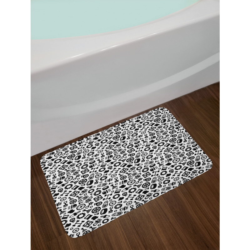 Car Spare Parts Bath Mat