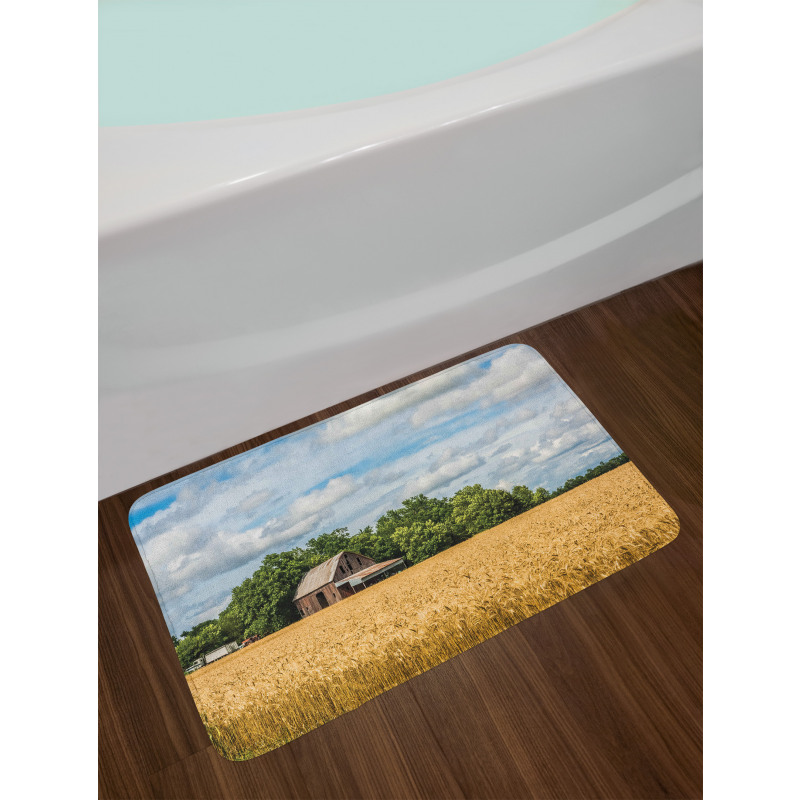 Cottage in a Wheat Field Bath Mat