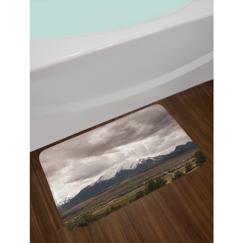 Mountains Colorado Gloomy Bath Mat