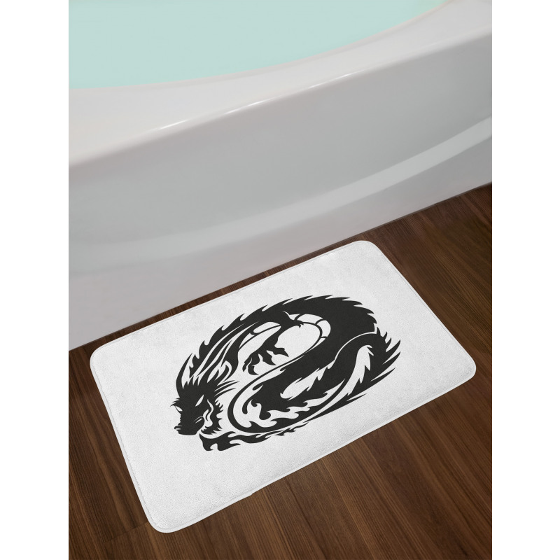 Serpent Belch Flames Bath Mat