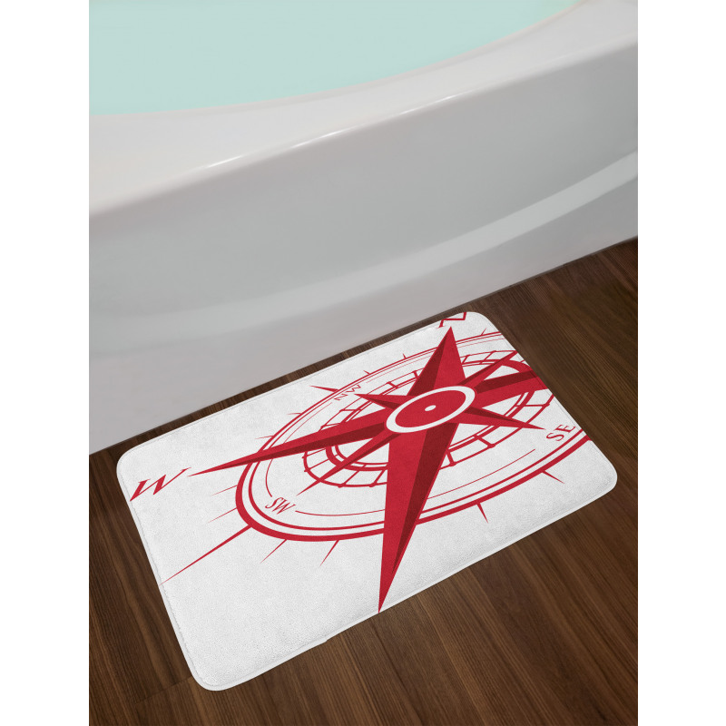 Angle Drawn Navigate Star Bath Mat