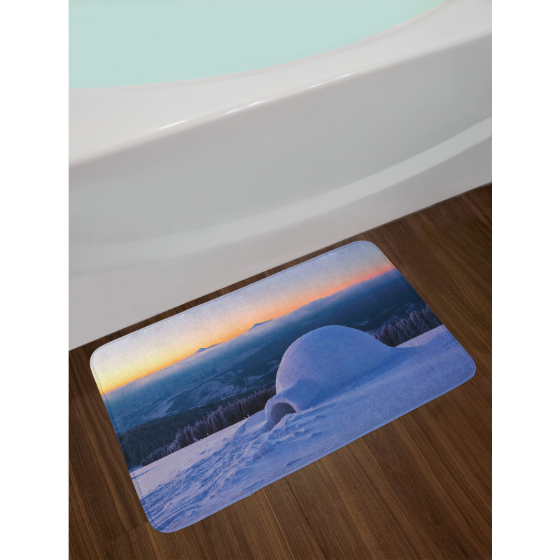 Huge Snowy Hut Bath Mat