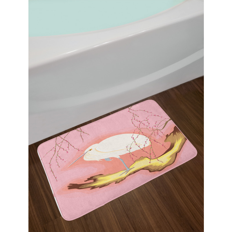 Japanese Art Bird Bath Mat