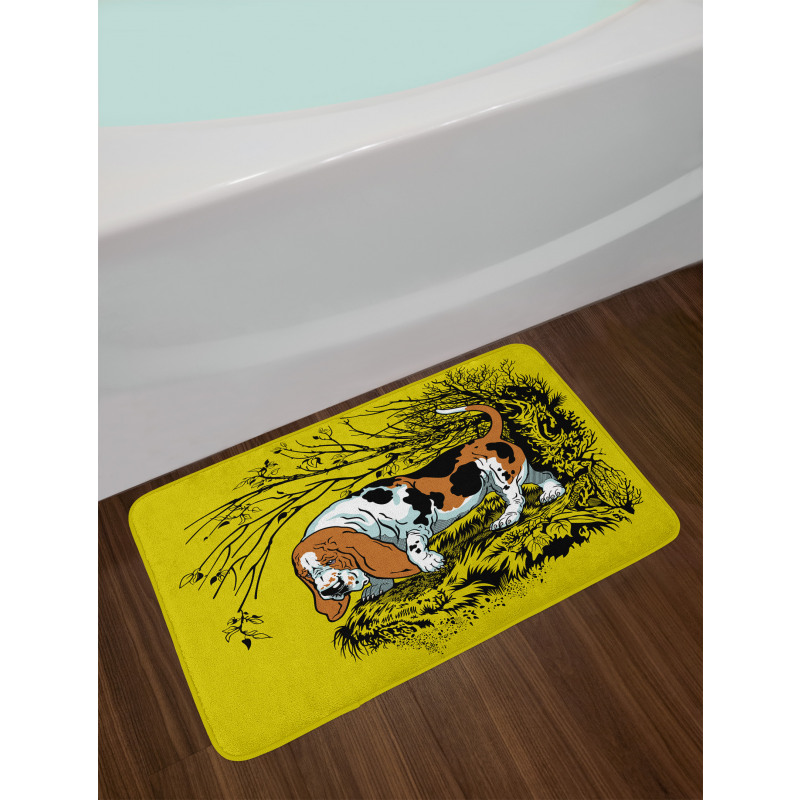 Hunting Dog Woods Bath Mat