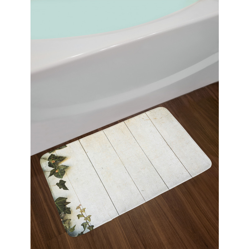 Pastel Retro Foliage Bath Mat