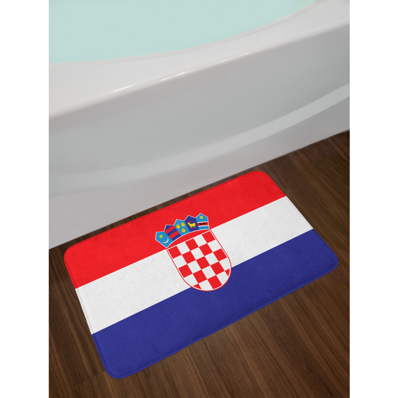 Simple Design Flag Print Bath Mat