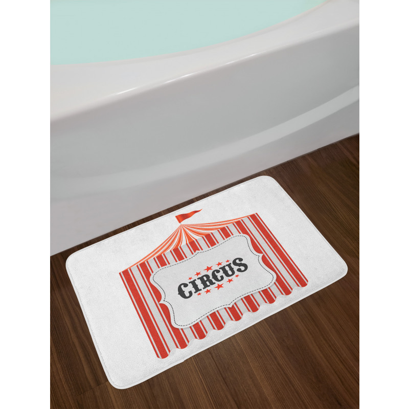 Circus Tent Flagpole Bath Mat