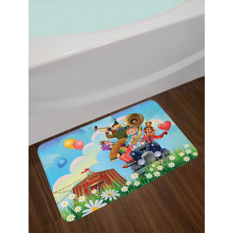 Vintage Car Circus Bath Mat