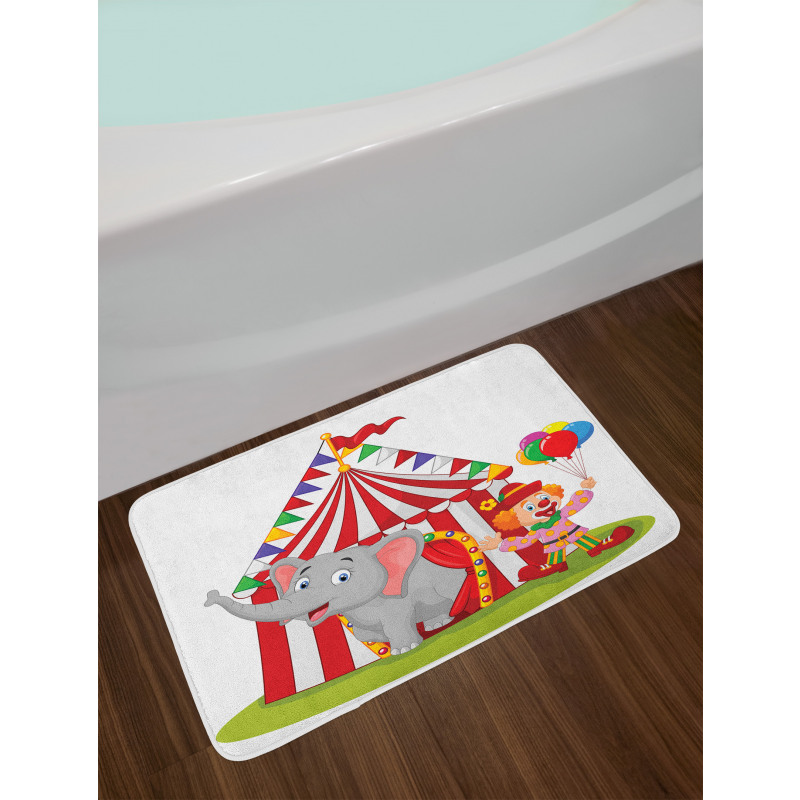 Circus Elephant Tent Bath Mat