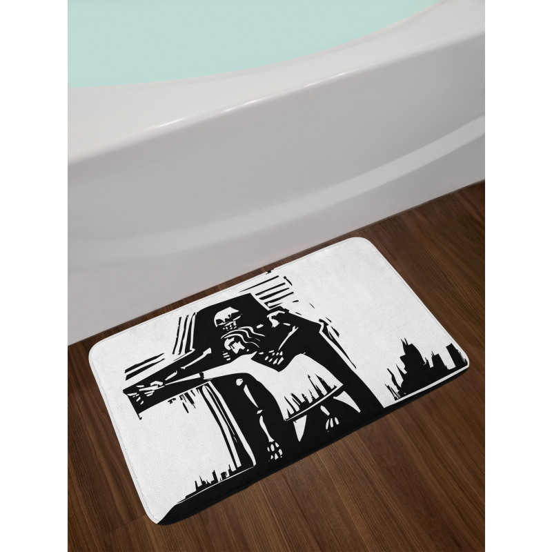 Dancing with Death Shadow Bath Mat