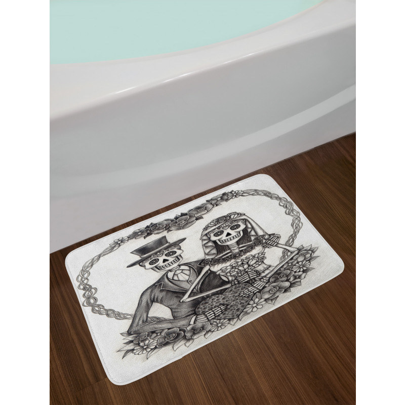 Spooky Valentines Marriage Bath Mat