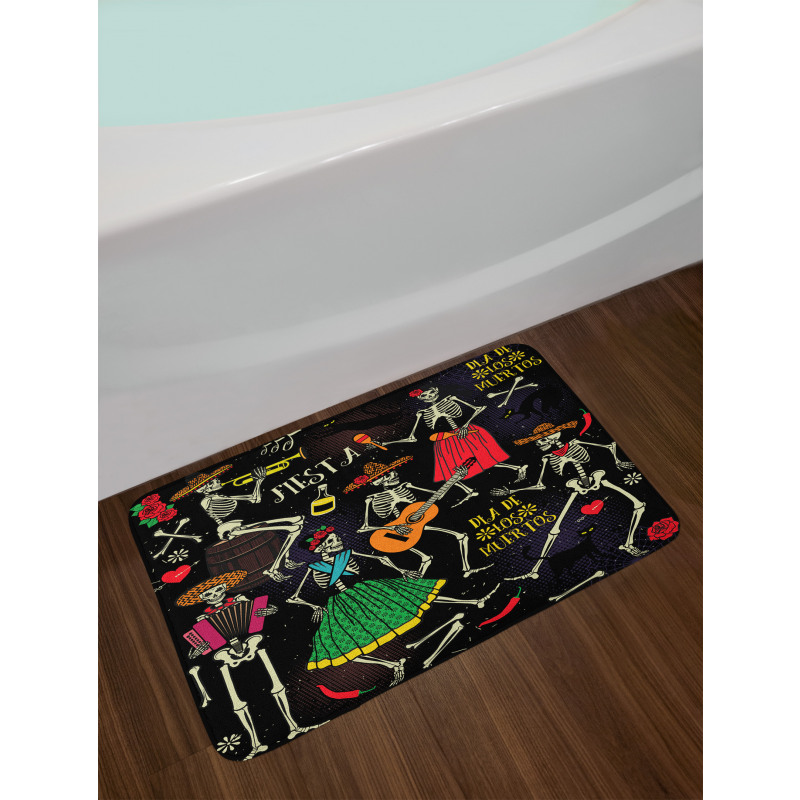 Dia de los Muertos Fiesta Bath Mat