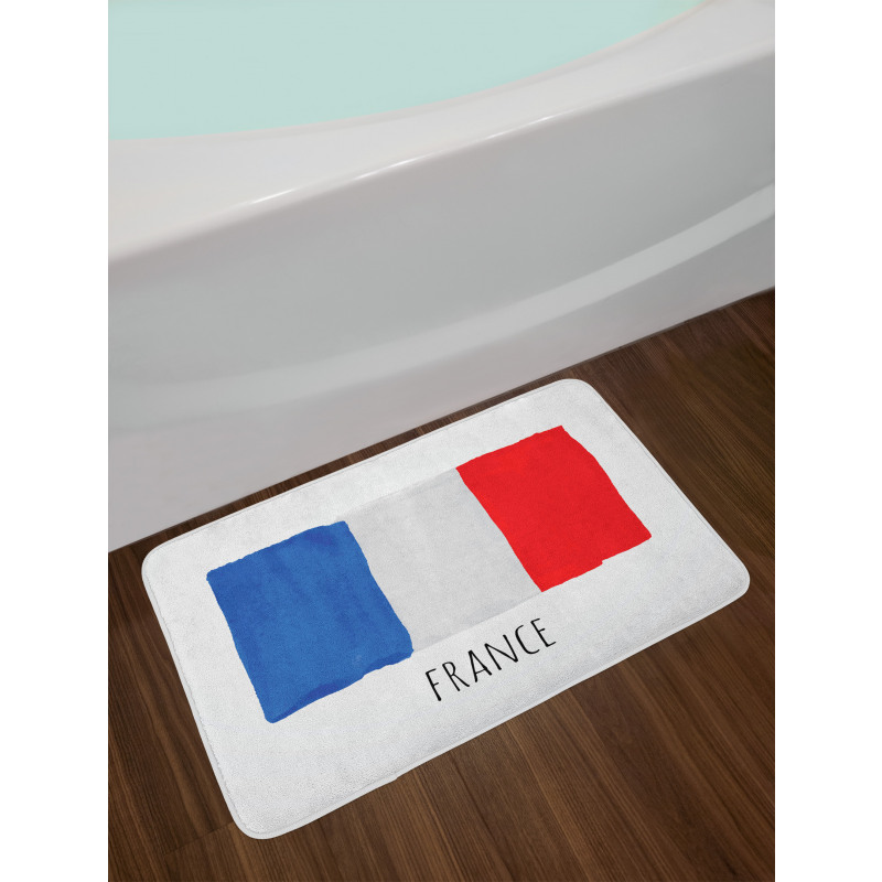 Simplistic Watercolor Flag Bath Mat