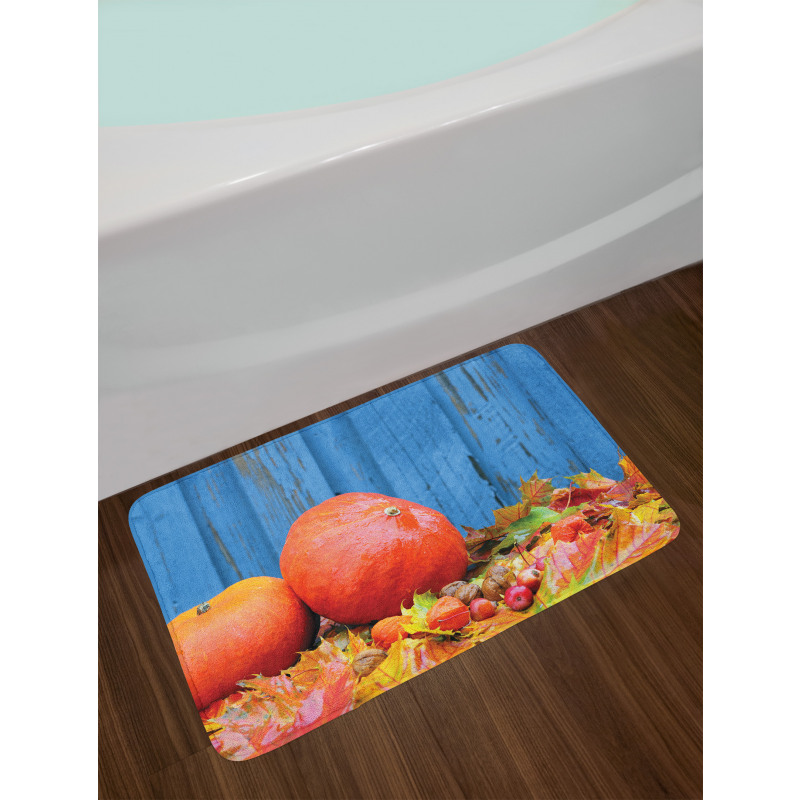 Fruit and Fall Leaf Bath Mat