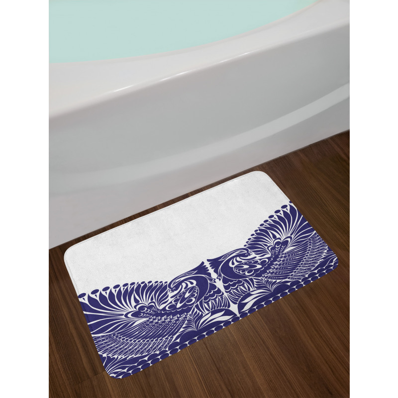 Polish Flourish Bird Print Bath Mat