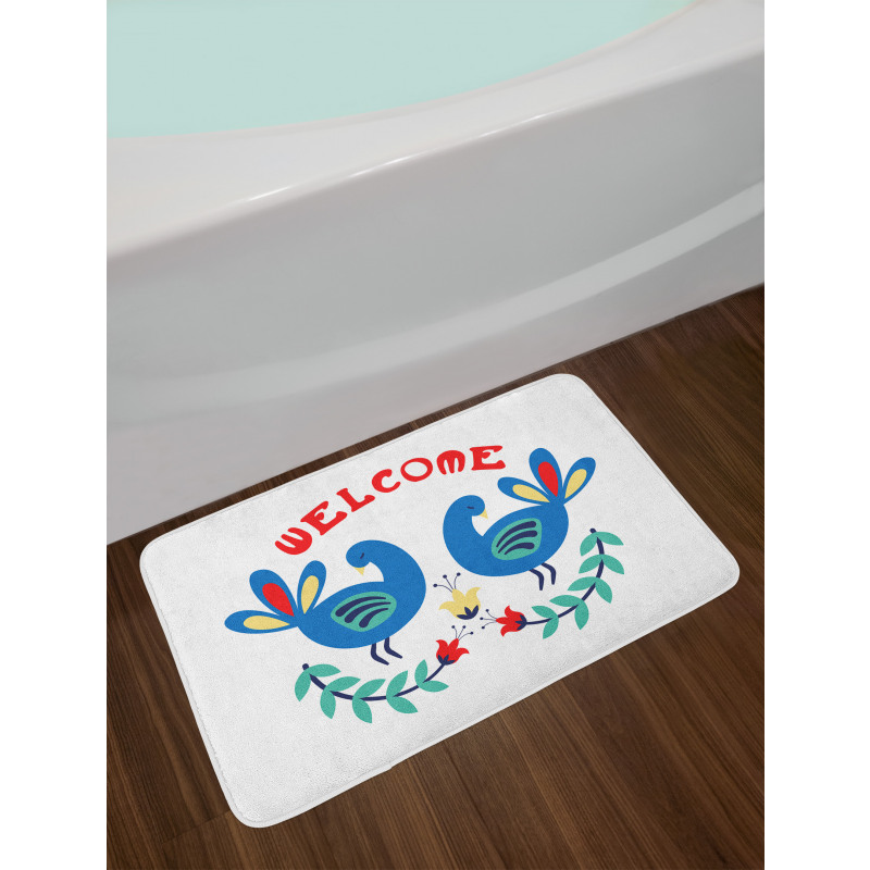 Ornamental Welcome Bath Mat