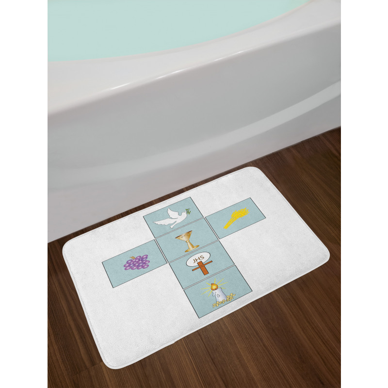 Greeting and Welcoming Image Bath Mat