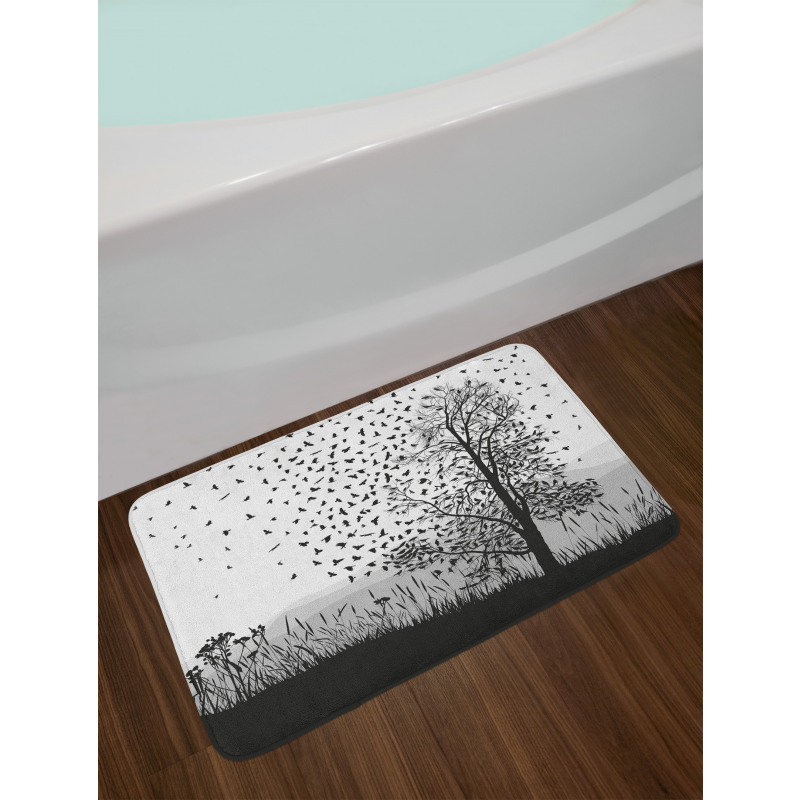 Murder of Crows on Tree Bath Mat