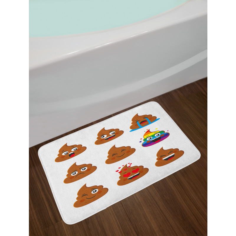 Cartoon Turd Bath Mat