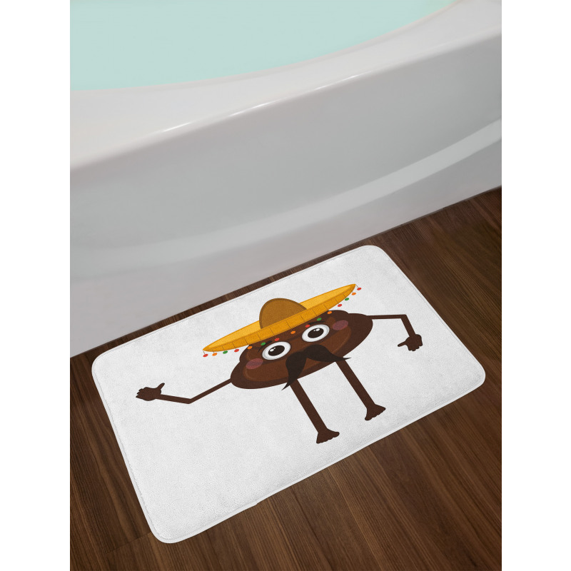 A Funny Mexican Turd Bath Mat