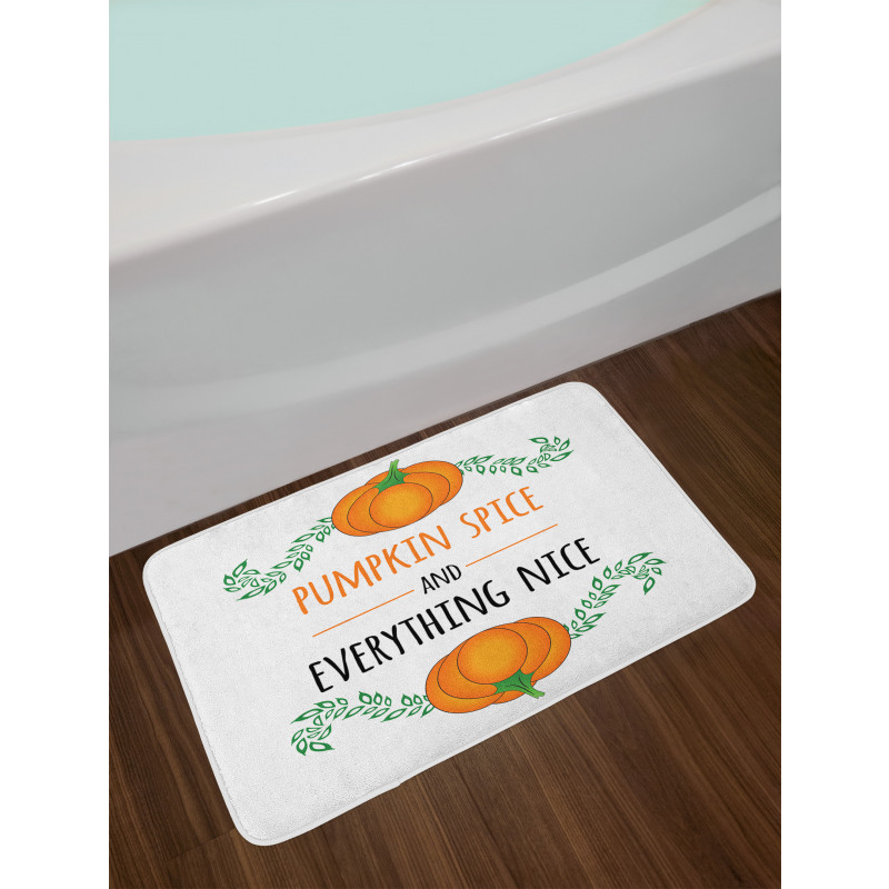 Pumpkin Drawings Bath Mat