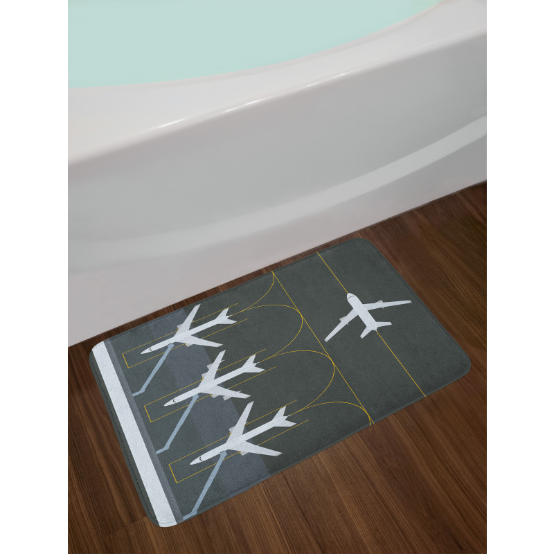 Landed Parked Airplanes Bath Mat