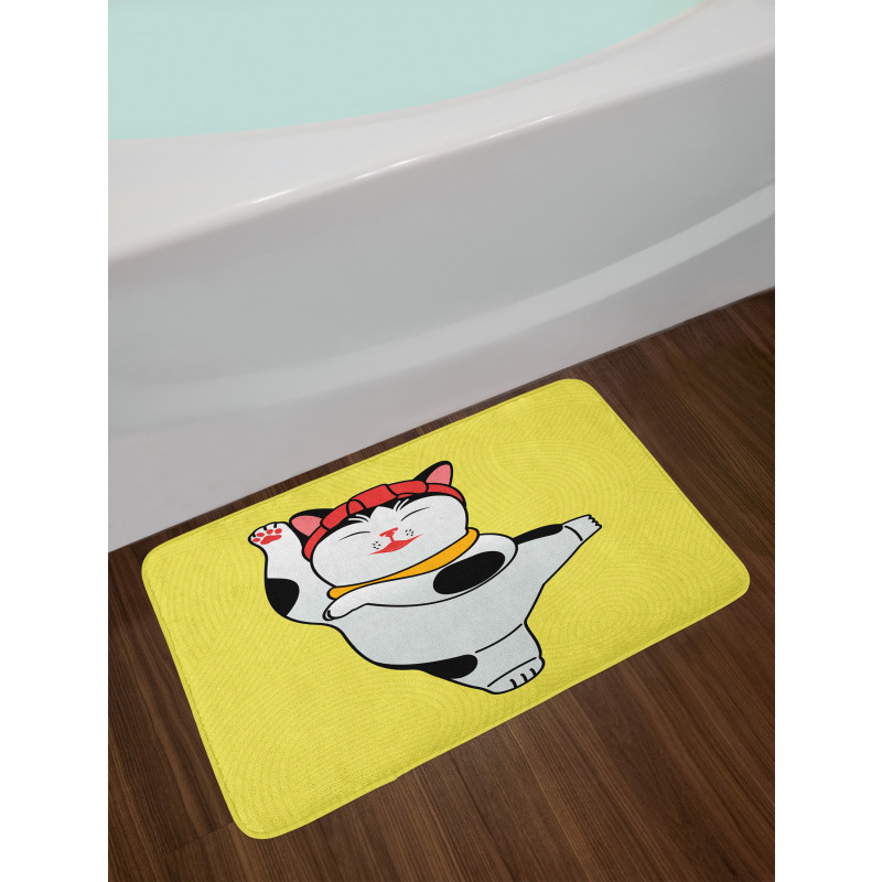 Sporty Maneki Neko Bath Mat