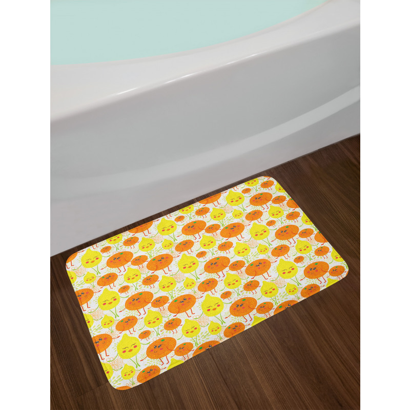 Cheerful Lemon and Orange Bath Mat