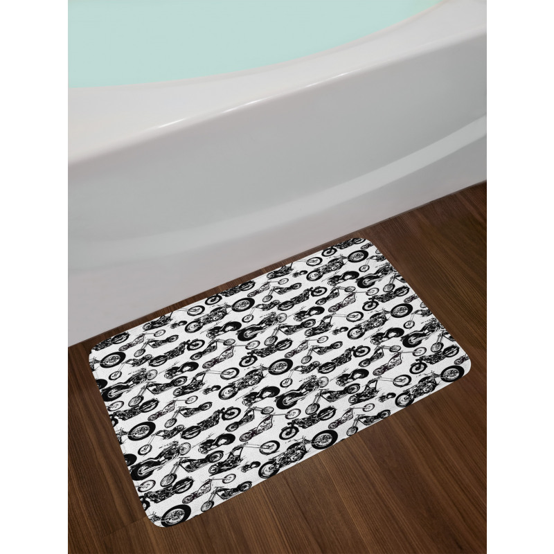 Models of Motorbike Bath Mat