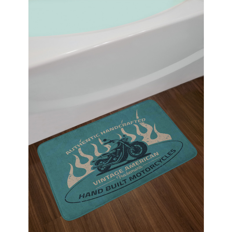 Retro Motorcycle Club Bath Mat