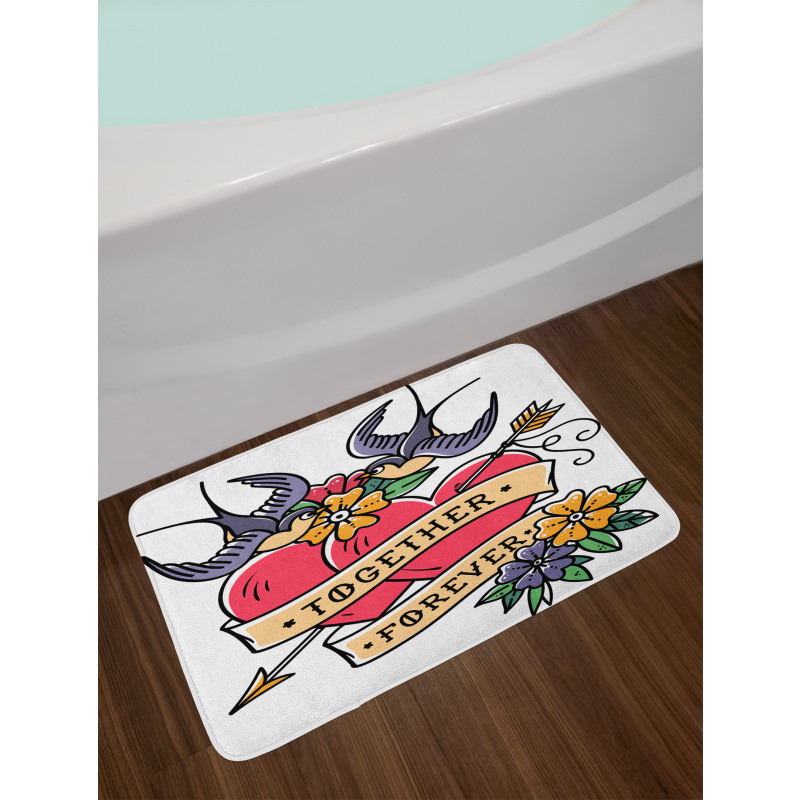 Together Forever Hearts Bath Mat