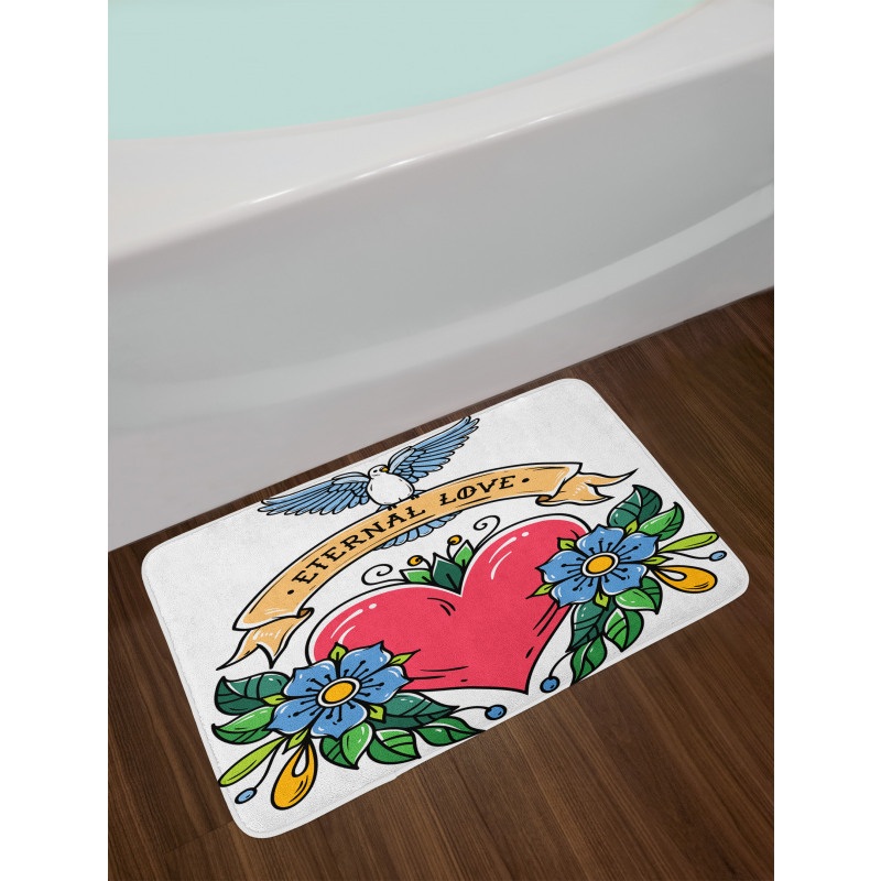 Eternal Love Flora Heart Bath Mat