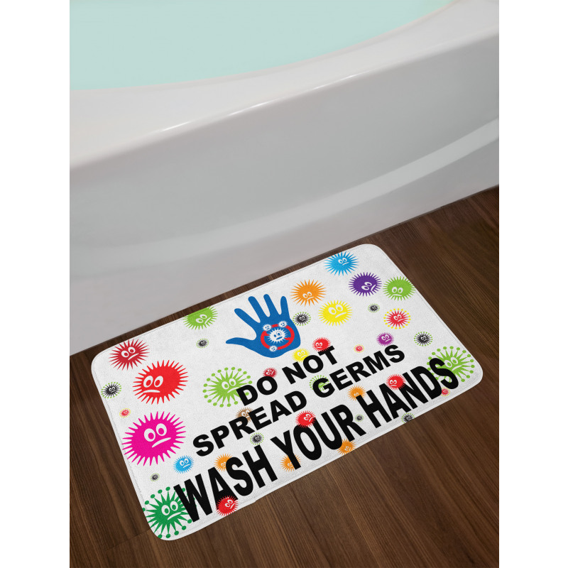 Do Not Spread Germs Bath Mat