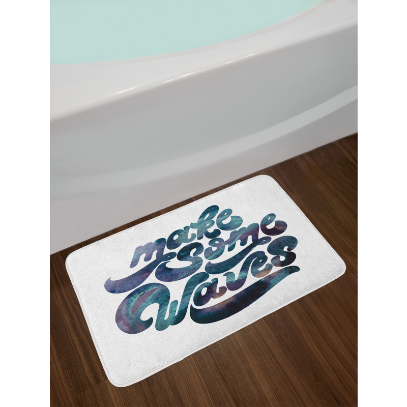 Modern Summer Words Bath Mat